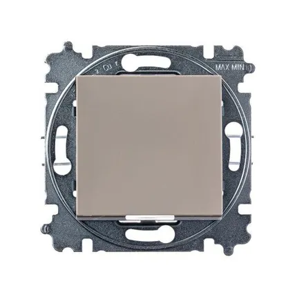 Фото №3 Выключатель 1-кл. СП Levit IP20 кофе макиато/бел. ABB 2CHH590145A6018