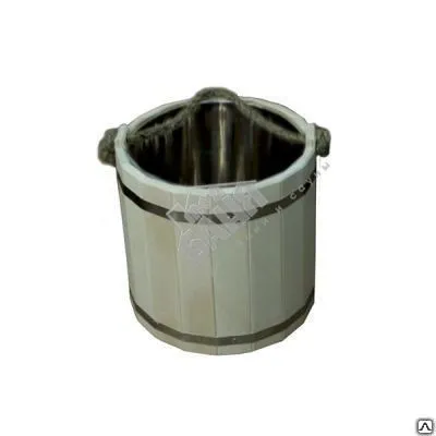 Фото №0 Ведро (Липа) 10л - с нержавеющей вставкой