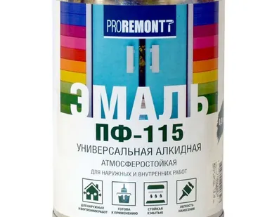 фото Эмаль ПФ-115 универсальная глянцевая, красная PROREMONTT Лакра 1,9кг