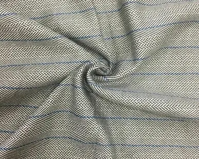 фото Экозамша, принт черный, синий зигзаг