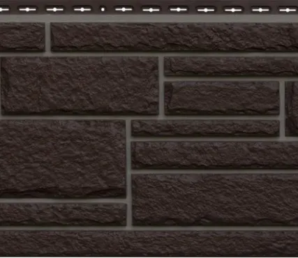 Фото №0 Фасадная панель Камелот премиум Шоколад 392х992мм (0,39м2) Grand Line