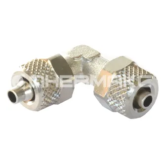 Фото №0 3061200 - Фитинг - соединитель с накидными гайками угловой под трубку 12/10 мм