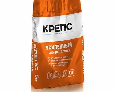 фото Клей КРЕПС усиленный для плитки / 5кг/4 шт