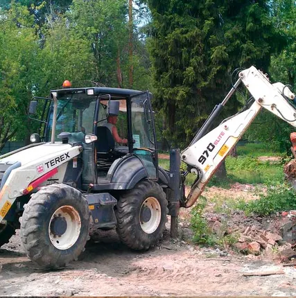Фото №0 Аренда Экскаватор-Погрузчик TEREX-970. ГИДРОМОЛОТ. есть.