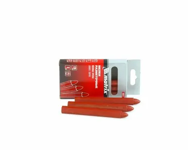 фото Мелки разметочные восковые красные, 120мм, Штука.// Matrix