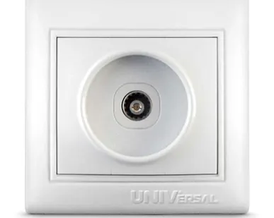 фото Розетка TV 1-м СП Севиль бел. UNIVersal С0027