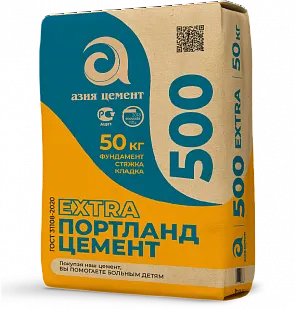 фото ЦЕМЕНТ М500 II/А-П 42,5Н АЗИЯ ЦЕМЕНТ (50КГ)