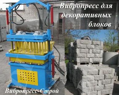 фото Вибропресс для облицовочных блоков рваный камень купить Россия