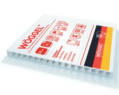 фото Сотовый поликарбонат WOGGEL Белый 6 мм (2,1*12 м)