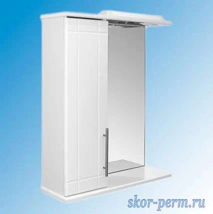 Фото №0 Шкаф навесной &quot;ВИЛЕНА-55&quot; левый с подсветкой (ПВХ)