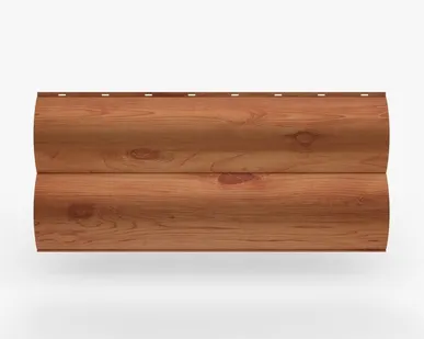 фото Сайдинг Металлический сайдинг «Бревно» покрытие 3D свет Дерево Россия, 0.45-0.5 мм