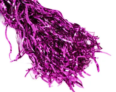 фото Дождик Волна голография "розовый", 20*150 см