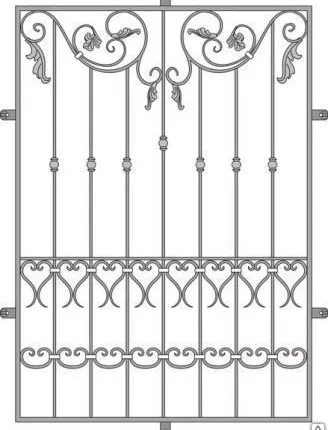 Фото №0 Решетка на окна кованая