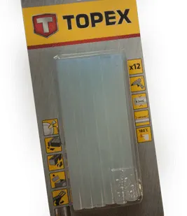 фото Стержни TOPEX клеевые,11 х 250мм, прозрачные, 12шт