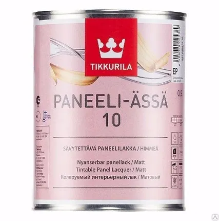 Фото №0 Лак акр инт 0,9л PANEELI-ASSA_10 EP Tikkurila мат (3) (ЭК)