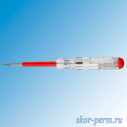 Фото №1 Отвертка-пробник индикаторная шлицевая, 135 мм