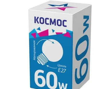 фото Лампа накаливания Шар 60Вт E27 мат. Космос LKsmSSpFr60E27v2