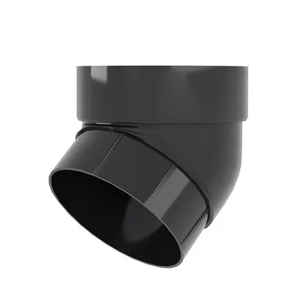 Фото №0 Колено трубы 67 град. ПВХ Grand Line графит (RAL 7024)