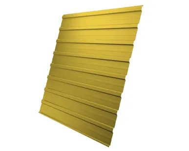 фото Профнастил С10A 0,45 PE с пленкой RAL 1018 желтый цинк