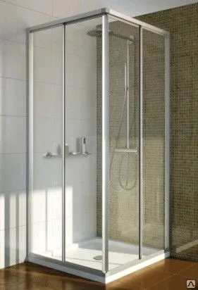 Фото №0 Уголок квадратный раздвижной PRACTIC SQUARE GK-422 90x90 см. бесцв.