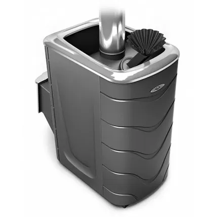 Фото №0 Печь для бани ТМФ Гейзер 2014 Inox нерж.дверца закр.каменка антрацит