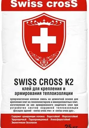 Фото №0 SWISS CROSS К2 Клей для крепления и армирования теплоизоляции 25 кг (5 кг/м