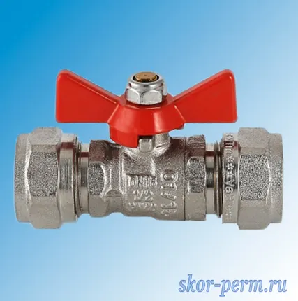 Фото №2 Кран для металлопластиковых труб 16х16 VALTEC Ц-Ц