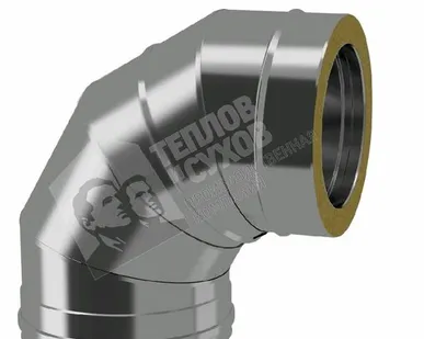 фото Отвод OT-Р 87° с хомутом AISI 304 0,8 мм / AISI 304 150/250