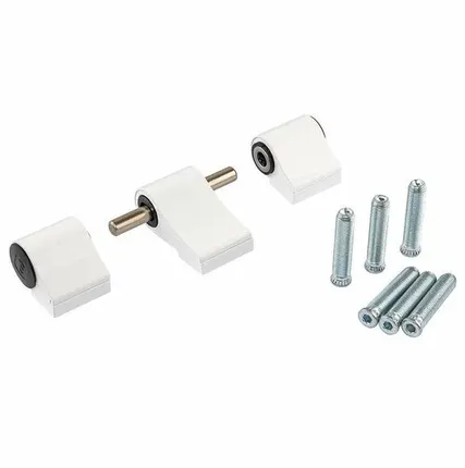 Фото №0 Петля дверная подшипниковая ELEMENTIS new, 3-х секционная, м/о 67, крепление на теплый профиль, белая