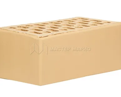 фото Кирпич лицевой керамический «Слоновая кость» «Лава» пустотелый полуторный