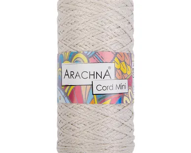 фото Пряжа ARACHNA "Cord Mini" 100% полиэфир 75 г ± 10 г 200 м №01 молочный
