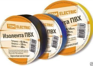 фото Изолента ПВХ 0,13*15мм Желто-Зеленая 10м TDM