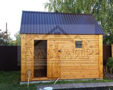 фото Мобильная перевозная модульная Баня из бруса под ключ Сруб