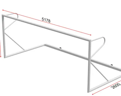 фото Ворота футбольные 5х2 м, тип 4, с раскосом