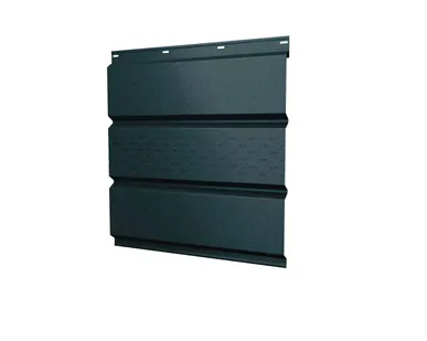 фото Софит металлический центральная перфорация 0,5 GreenCoat Pural BT, matt с пленкой RR2Н3 (RAL 7016 антрацитово-серый)