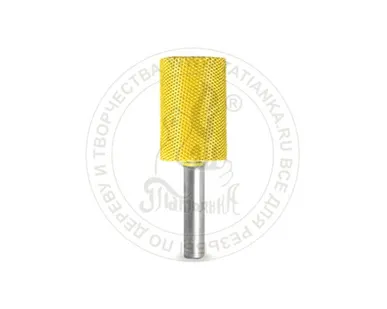 фото 6C34SE-40 - Цилиндр(плоский верх), Ø хвостовика 6мм, Ø фрезы X 19,05мм, L фрезы 31,75мм (fine/желт)