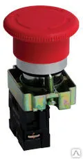 фото Кнопка BS542 поворотная красная грибок NC EKF