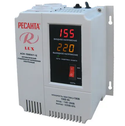 Фото №0 Настенный стабилизатор напряжения 1500 Ресанта_ Lux