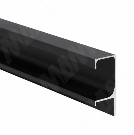 Фото №0 Профиль-ручка крепление саморезами для фасада 16мм, черный матовый (анод), L-3000мм (PH.RU26.3000.7W PR)