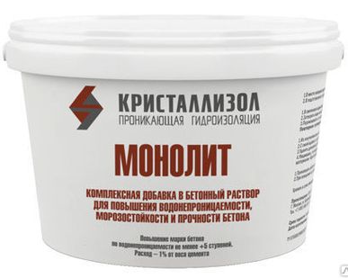 фото Кристаллизол Монолит смесь гидроизоляционная