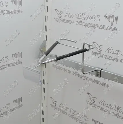 Фото №0 Держатель для утюга с ценникодержателем на штангу прямоугольную 30*15мм, цинк