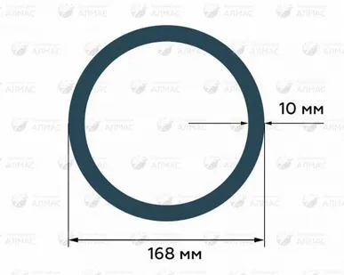 фото ТРУБА БЕСШОВНАЯ 168*10 ГОСТ 8732-78 СТАЛЬ 20