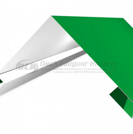 Фото №0 Угол сложный (сайдинг блок-хаус) RAL 6002 (Зеленая листва)