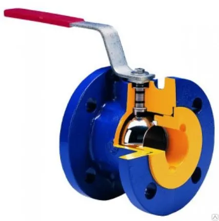 Фото №0 Кран чугунный шаровой Zetkama V565 фланец/фланец полнопроходной