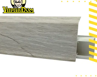 фото Плинтус Deck DECK плинтус со съемной панелью 55 мм/ 2 Livadia Sherlock Серое дерево