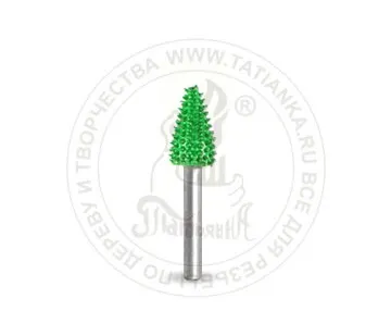 фото 3T14-50 - Конус, Ø хвостовика 3мм, Ø фрезы X 6,35мм, L фрезы 12,7мм (coarse) SUB-3T14-50