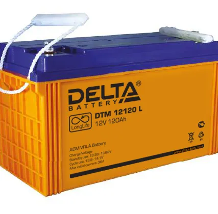 Фото №0 Аккумулятор DELTA DTM 12120L (120Ач, 12В)