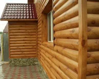 фото Сайдинг "БРЕВНО светлое" профиль 6х0,354 м