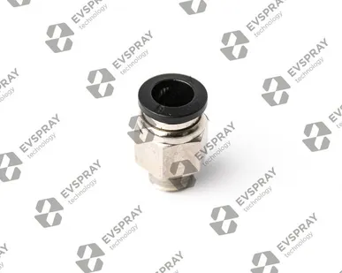 фото Переходник прямой, никилерованная латунь 1/8M Slip-Lock под шланг (6мм)