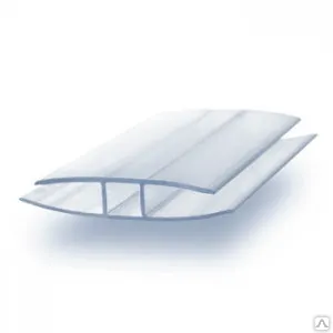 Фото №0 Соединительный профиль не разъёмный "Н" для поликарбоната, 8 мм